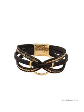 Bohemian Multi-Layer Wrap Leather Cuff Bracelet